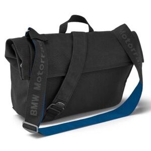 BMW Motorrad Large Messenger Bag Canvas Gray Teal Interior - Rare 2016 Edition